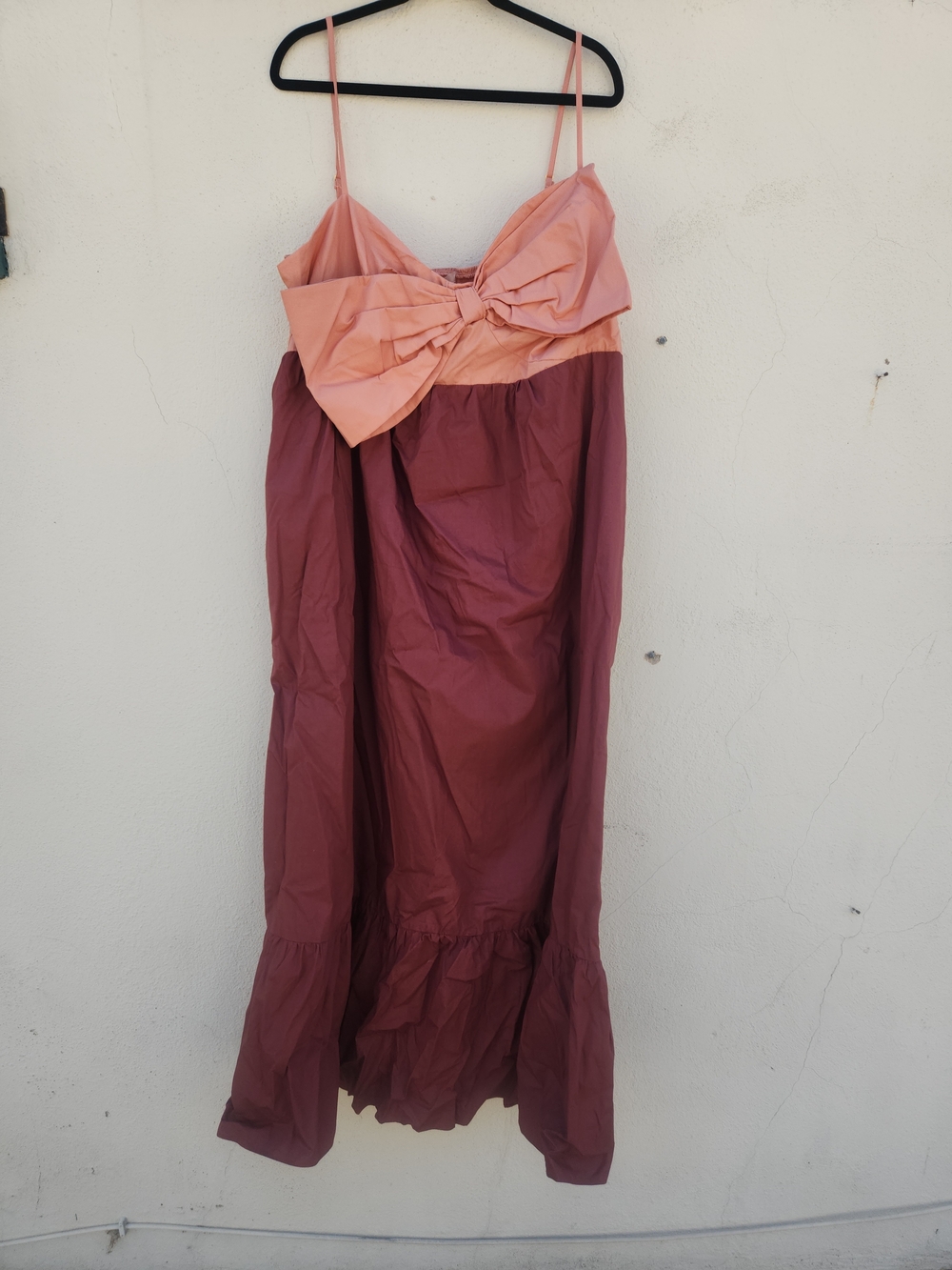 ANTHROPOLOGIE Hutch Olani Two-Tone Pink Bow Maxi Dress NEW NWT - Picture 2 of 7